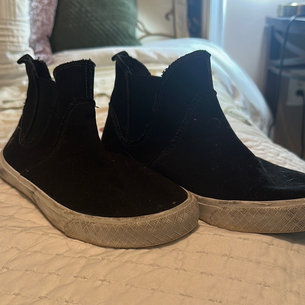 Black Slip-On Sneakers
